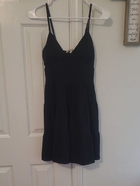 Derek Heart Black Tiered Spaghetti-Strap Mini Dress. Nwot Never Worn
